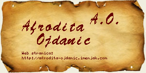 Afrodita Ojdanić vizit kartica